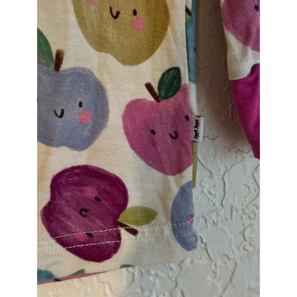 Little Sleepies Berry Apple of My Eye Pajama Shirt 18-24 Months Bamboo PJ Top - Picture 3 of 4